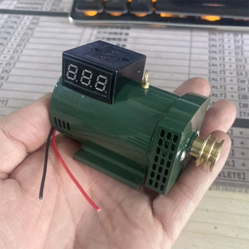 Mini Generator Model Simulation Methanol Gasoline Engine Model Can Start All Metal RC Engine 12v with Digital Display Table