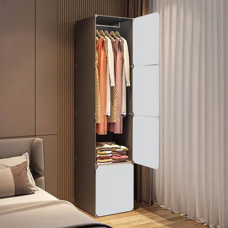 

Storage Clothes Wardrobe Organizer Plastic Cabinet Open Display Partitions Modern Simple Wardrobe Ropero Lounge Suite Furniture