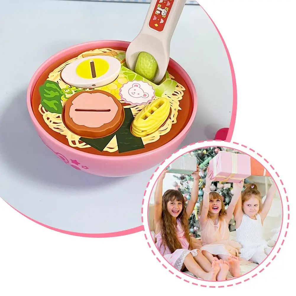 مجموعة أدوات المائدة وعاء المعكرونة مواد آمنة زوايا مستديرة تصميم ألعاب تعليمية في مرحلة الطفولة المبكرة للعب الأدوار التظاهري