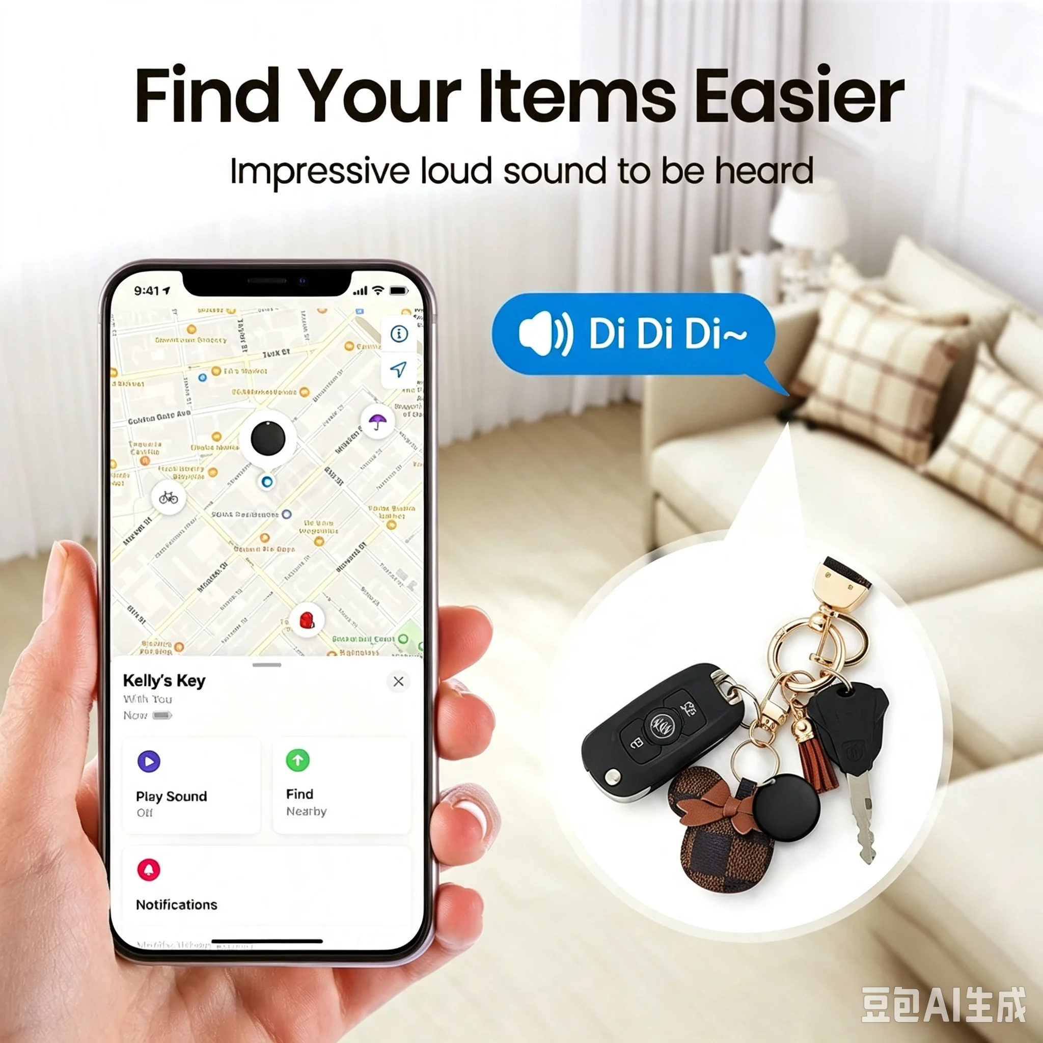 Smarte Tracker-Tags: Bluetooth-Ortungsgeräte für Android & iOS – Smart-Tags für Schlüssel, Gepäck, Geldbörsen – Globaler Anti-Verlust-Locator – Detail 9