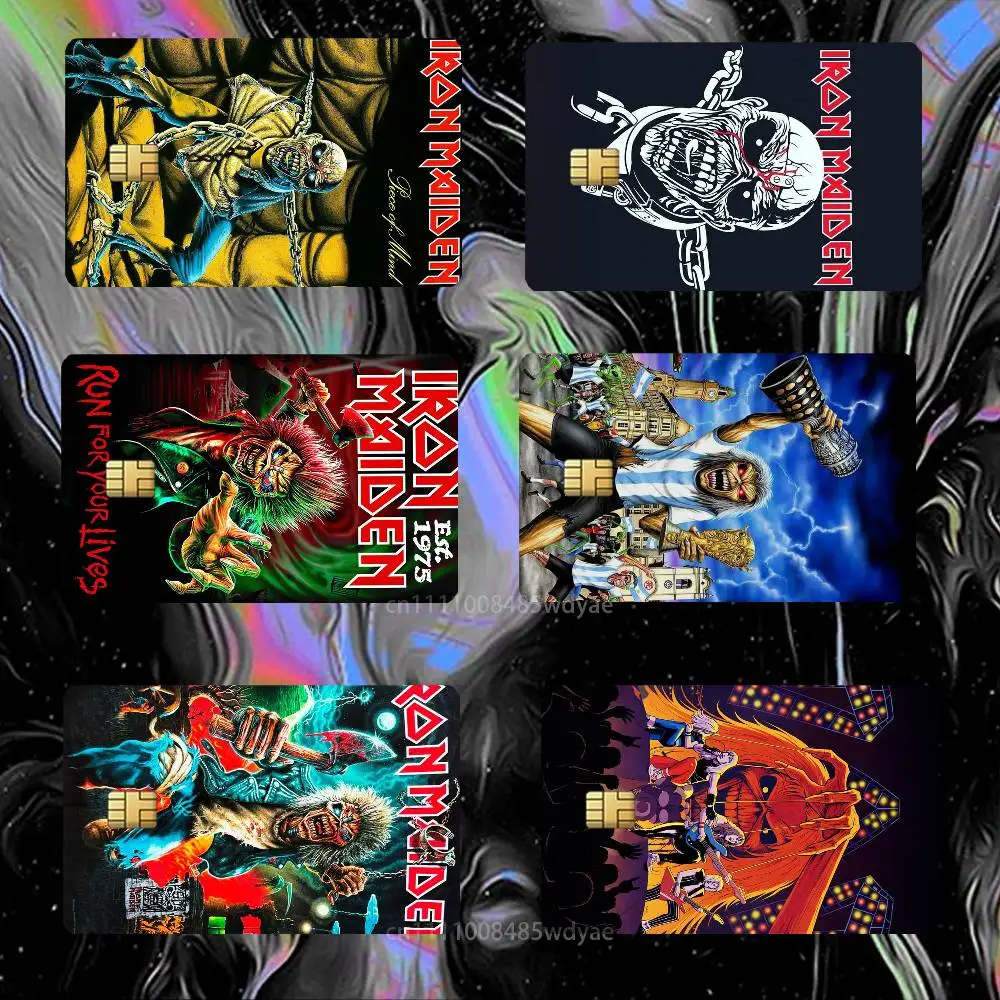 Band I-Iron C-Cool M-Maiden Credit Card HD Stickers Game Card Decal Card Matte Film Skin Small Chip Waterproof Sticker