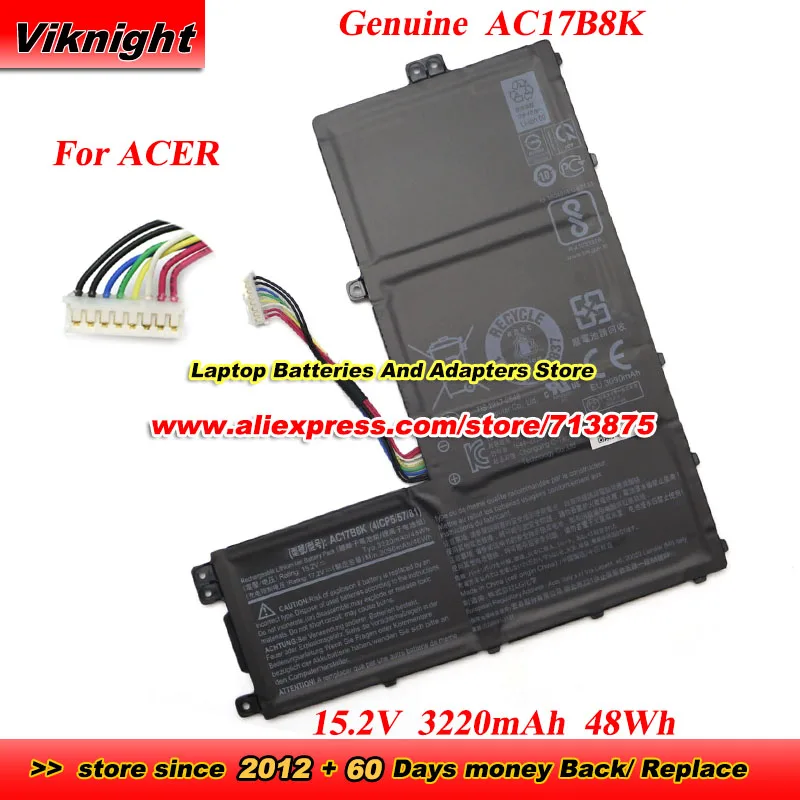 

Genuine AC17B8K Battery 4ICP5/57/81 15.2V 48Wh 3220mAh KT.0040G.012 Battery for ACER Swift 3 SF315 SF315-52 SF315-52G N17P6