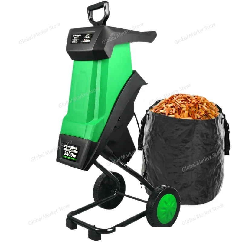 

Garden Shredder Leaf Branch Shredder Electric Crusher Garden Tools Wood Crusher Can Break Branches 2400W 50L
