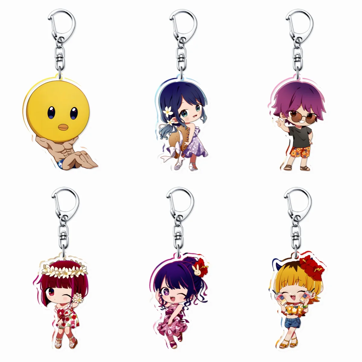 Anime Oshi No Ko Acrylic Stand Ai Aqua Ruby Arima Arima Kana Kurokawa Akane MEM Keychains Pendant Car KeyChain Gift Accessories