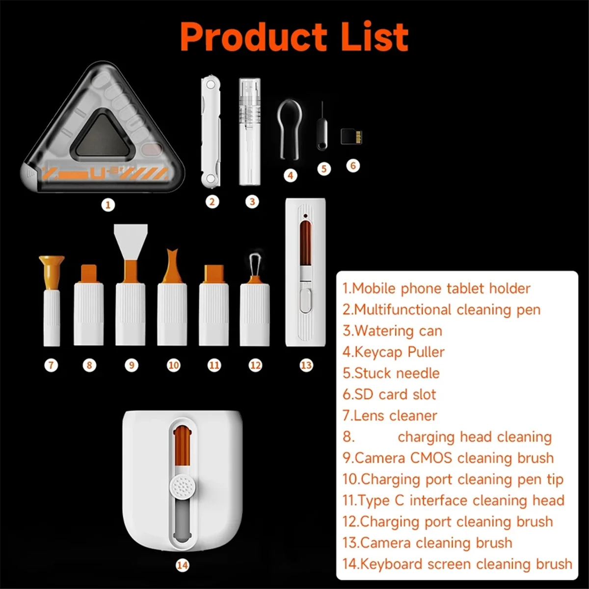 

(A26M) 24 in 1 Earbuds Cleaning Pen Screen Cleaning Tool Computer Keyboard Multi-Function Earbuds Cleaning Kits