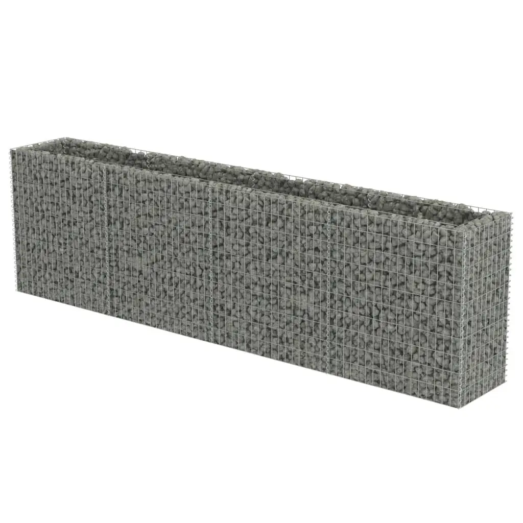 Galvanized Steel Gabion Raised Bed - 141.7x19.7x39.4 Garden Planter