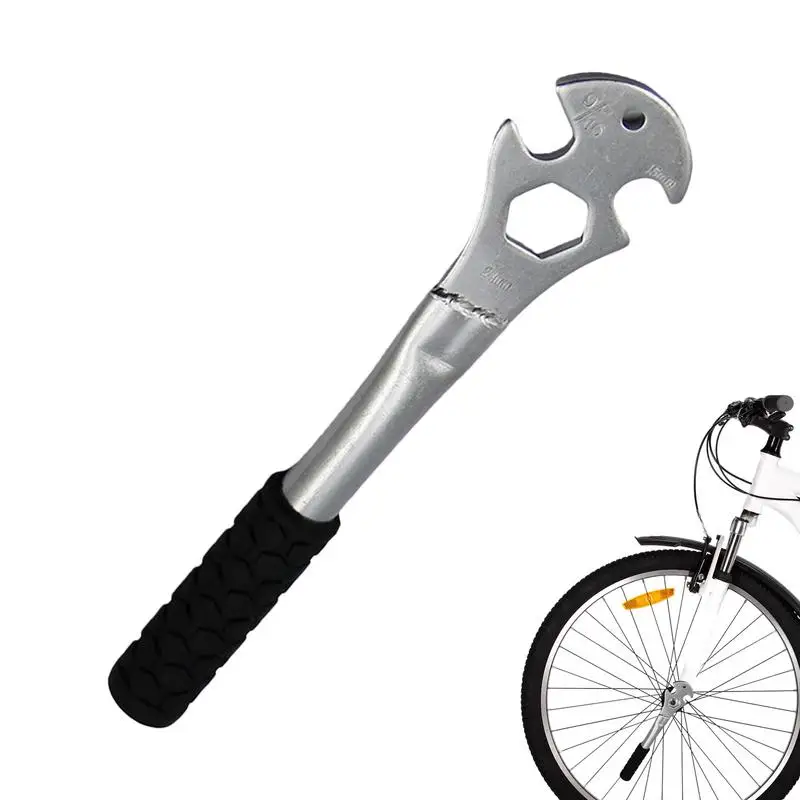 Pedal Wrench Professional Bicycle Wrench With 15mm 9/16-inch 24mm Hexagon Holes Extra Long Handle Precise Fitting Bike Tool