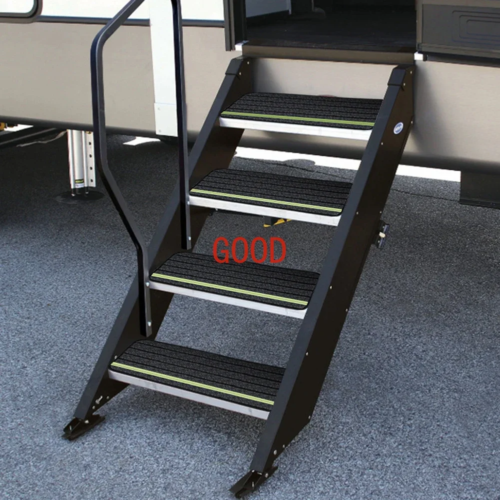 

Reflective Strip Glue-Free RV Step Mat Non-Slip Wear Resistant Stair Mat For Campers RV