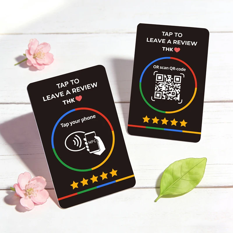 Custom Google Review Sign Acrylic Social Media Plates Follow US on Instagram Plaque NFC Tap QR Code