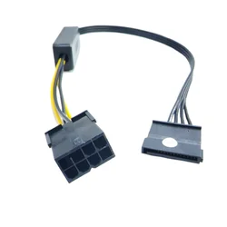 GPU 8Pin Female to SATA Hard Drive Supply Cord with Built-in Module 12V To 5V Power Cable