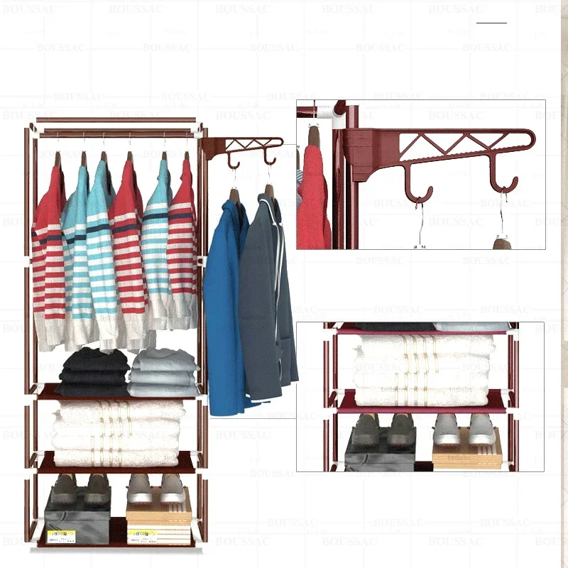 Coat Hanger Wardrobe System Wall Coat Rack Storage Hook Clothes Racks & Chairs Stand Hangers for Clothes Shelf