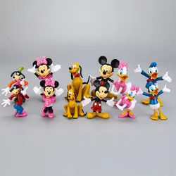 Goofy Pluto Mickey Minnie Donald duck Daisy cute cartoon doll model decorative ornaments anime figures children's plastic toys