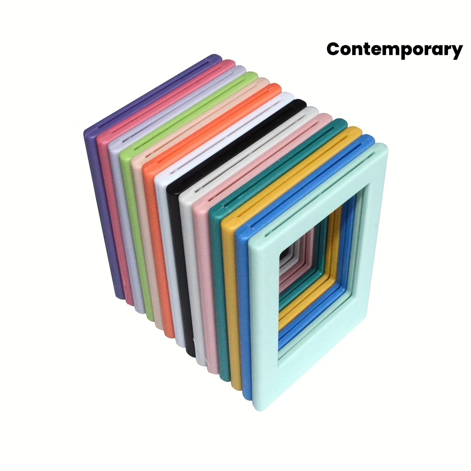 5 Pcs 3-Inch Vertical Magnetic Photo Frames - Transparent Polaroid Magnets for Wall & Door DIY Display