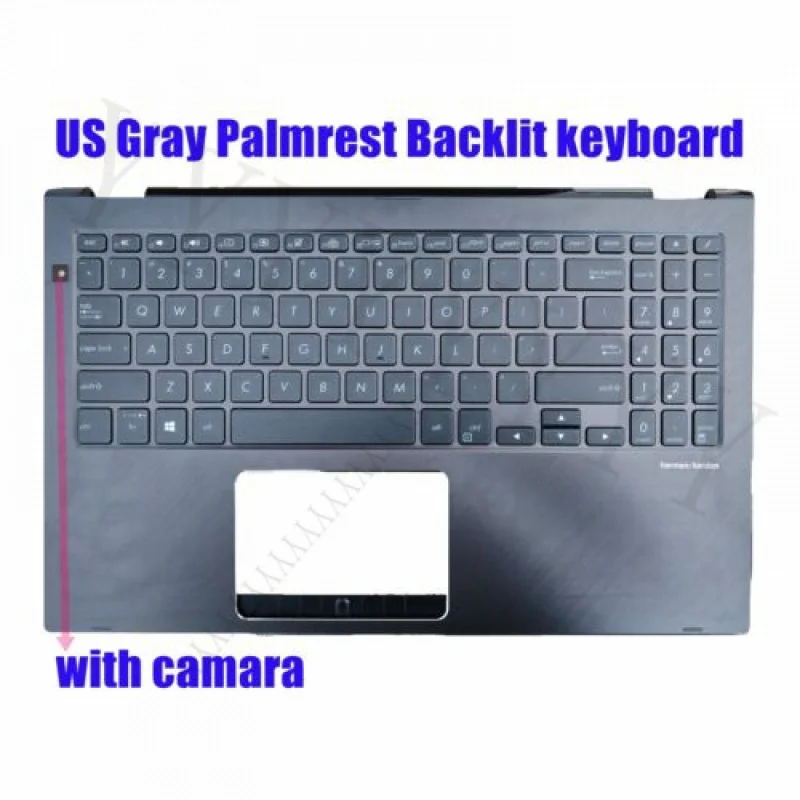 

QUS Gray Palmrest Backlit keyboard for Asus UX562FD Q536FD Q546FD 90NB0JS1-R32US0