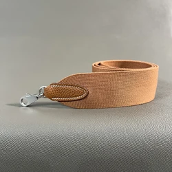 Ceinture en toile de cuir de vachette doré XVI, structure en acier, cuir véritable, cousue à la main, adaptée aux sacs Kelly, sangles initiées, 5cm de large