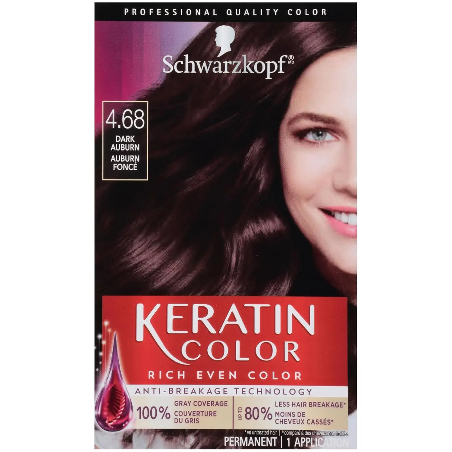 Crema de Coloración Permanente para el Cabello, Tono Castaño Oscuro, 1 Kit para un Cabello Fuerte y Vibrante