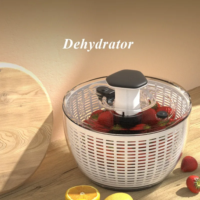 

Vegetable Dehydrater Household Salad Dehydrator Dehydrater Vegetable and Fruit Water Throwing Salad Spinner Salad Storage Box