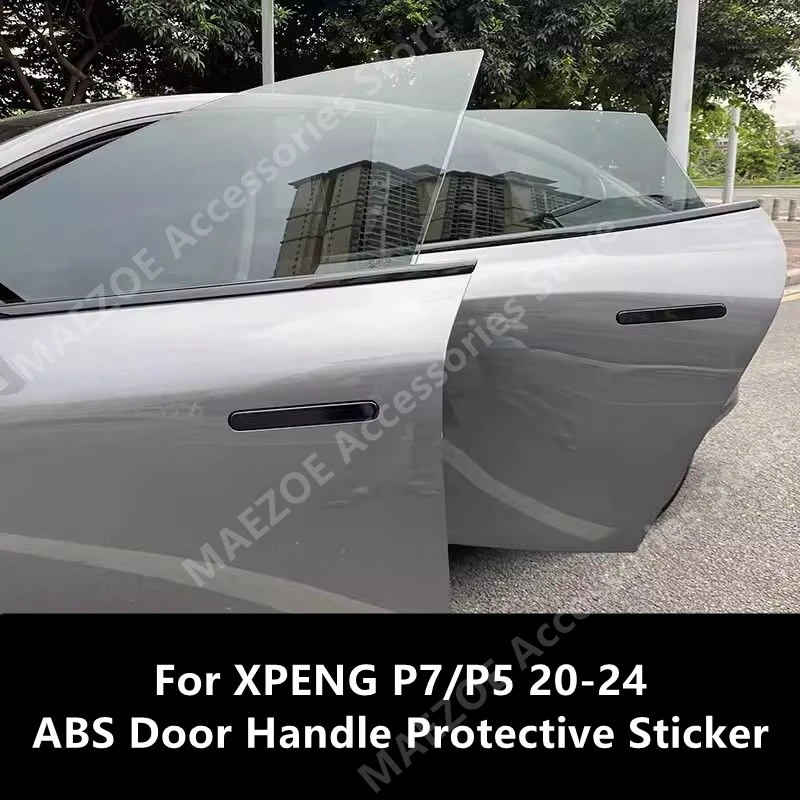 Pegatina protectora para manija de puerta de coche, accesorios de protección de modificación Exterior para XPENG P7/P5 20-24 ABS