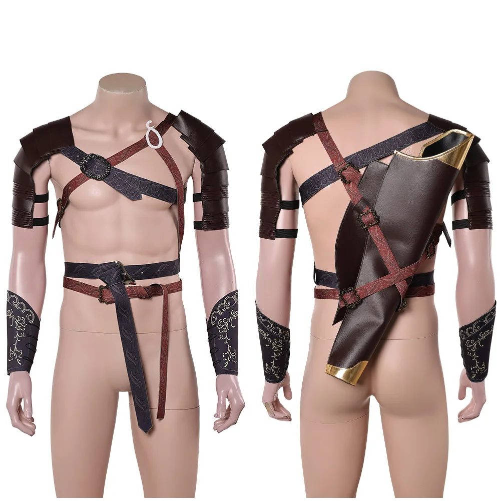 Movie Lorded Rings Cosplay Legolas Belt Wrist Guard Strap Accessories Party Roleplay Outfit Suits Disguise PU Leather Costume - view 3