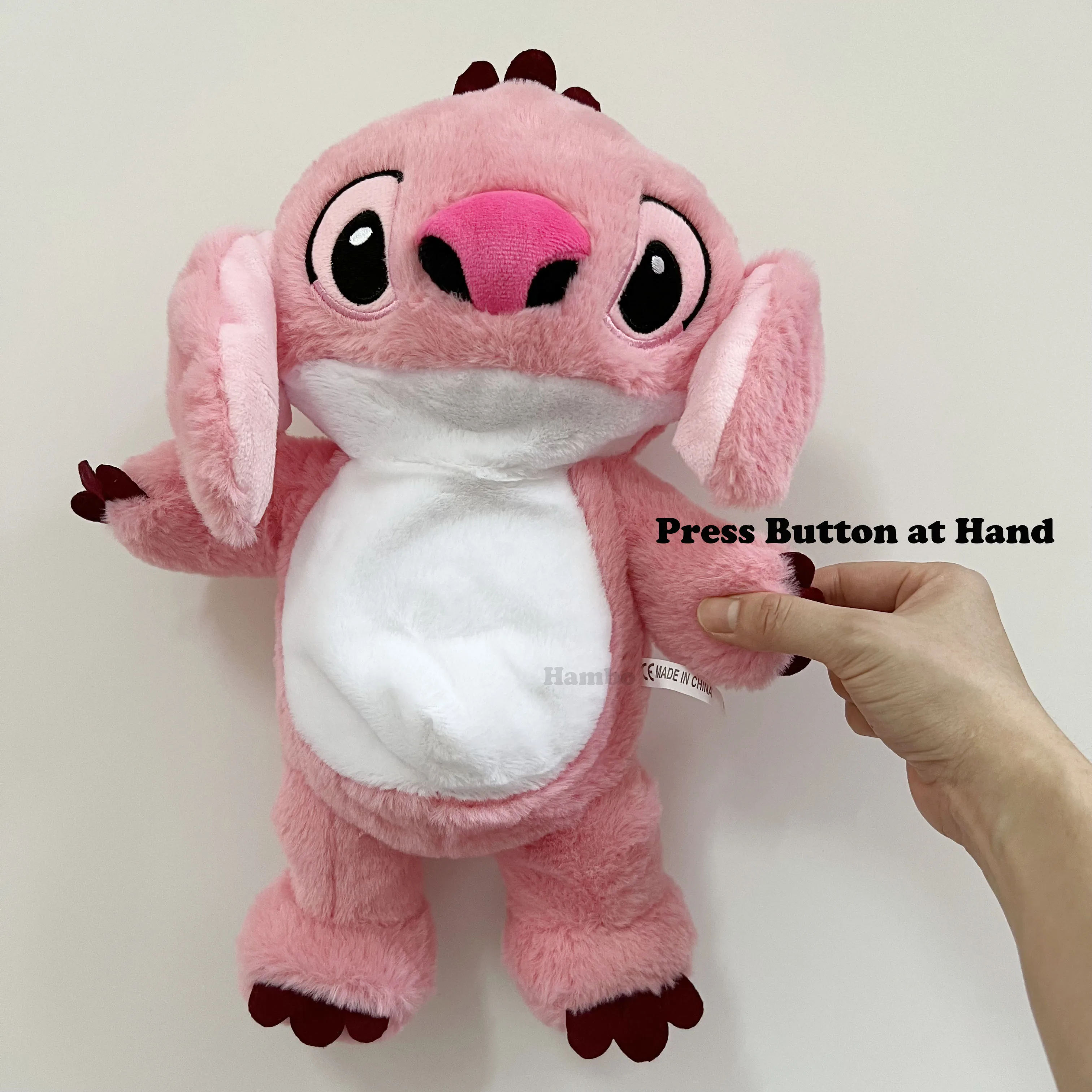 4 Modes Stitch Baby Sleeping Companion Sound Soothing Musical Plush Toy With Air Bag And Light Doll Kawaii Breathing Toys Gifts