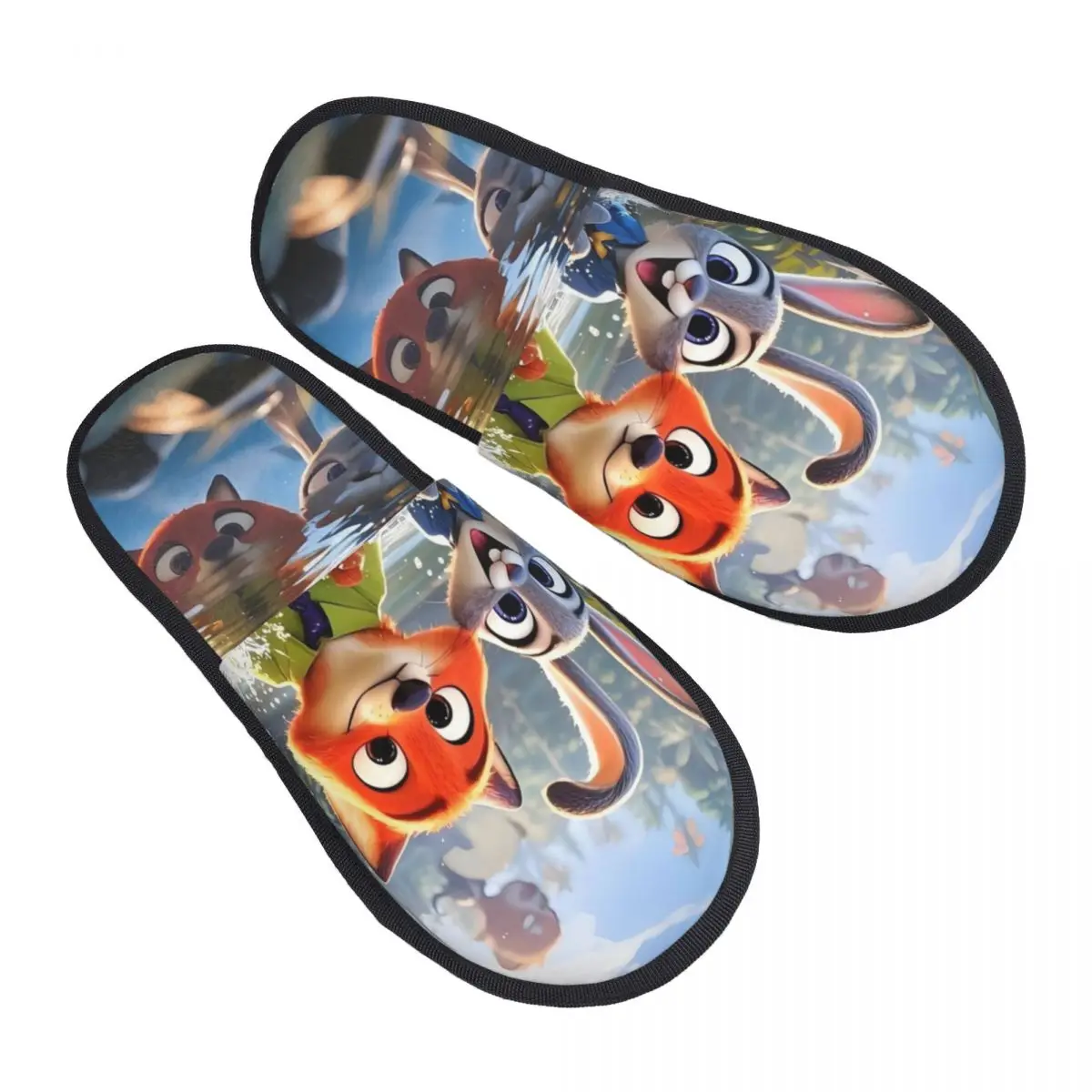 

Пользовательские мягкие тапочки из пены с эффектом памяти Zootopia, женские домашние тапочки с героями мультфильмов для спальни