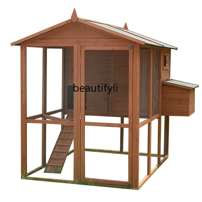 

Outdoor Chicken Coop Large Pigeon Bird Rabbit Nest Rainproof and Sun Protection Outdoor Solid Wood