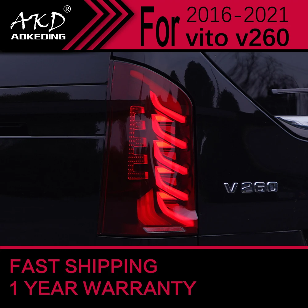 

Car Lights for Benz VITO V250 V260L LED Tail Light 2016-2021 VITO Rear Stop Lamp Brake Signal DRL Reverse Automotive Accessories