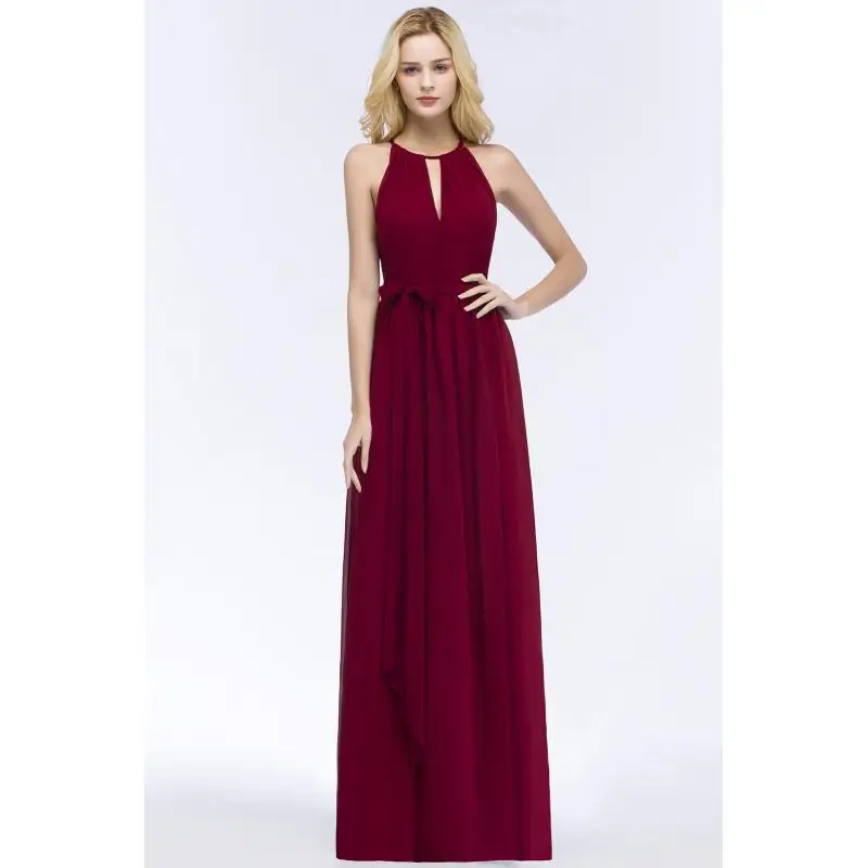 2026-women-summer-long-dress-hollow-sleeveless-halter-collar-empire-evening-dress-with-bow-sashes-chiffon-a-line-pleated-vestido