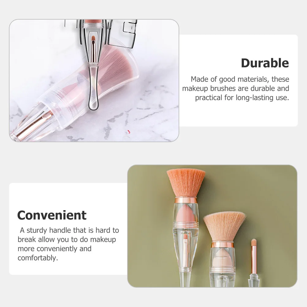 مجموعة فرش مكياج 3 في 1 متعددة الأغراض بشعيرات ناعمة كثيفة لتطبيق مسحوق أحمر الخدود وأدوات تجميل الوجه الاحترافية #6