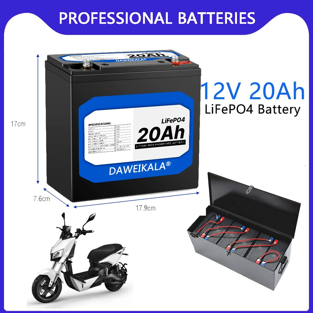 

12V rechargeable battery Built-in BMS 12V LiFePo4 Rechargeable Supply Run in Series or Parallel for 36V 48V electric vehicles