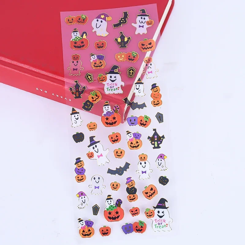 Happy Halloweens Stickers Bubble Pumpkin Witch Decorative Stationery  Scrapbooking DIY Diary Album Stick Label
