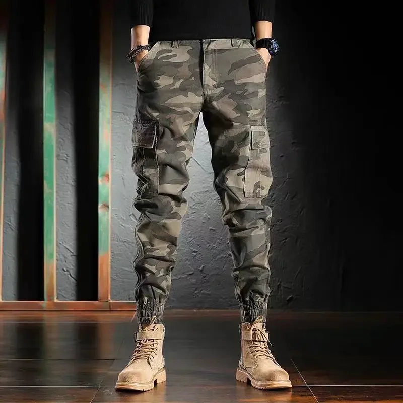 

Camo Spring Summer Trousers Man New In Camouflage Casual Harajuku Cargo Pants for Men Luxury Techwear Slacks Regular Fit Fashion