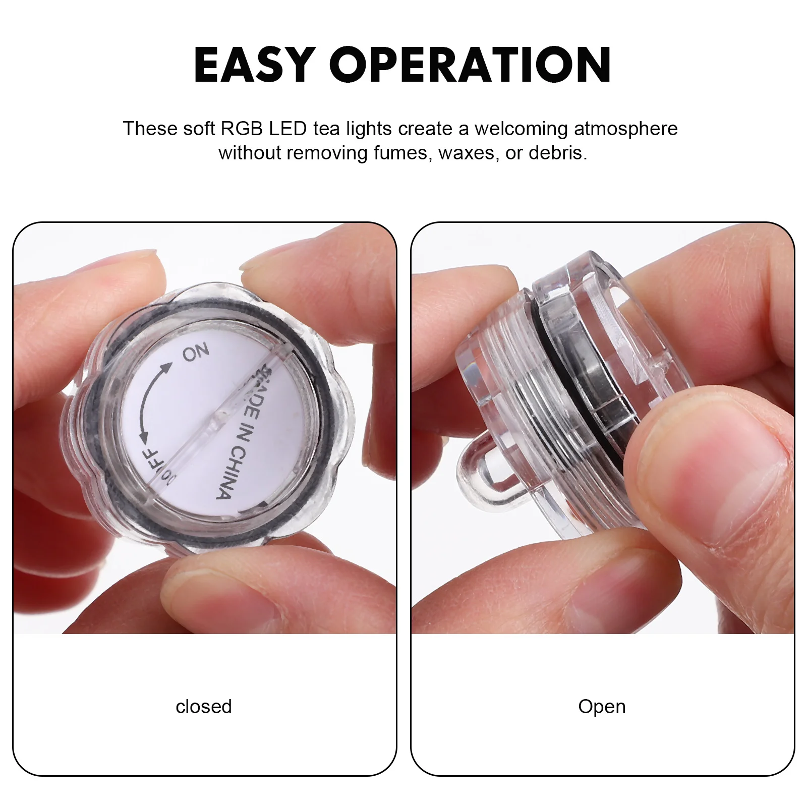 12 Pcs Light Fake Rechargeable Bulb Halloween LED Candles Lamp Color-changing Plastic Colour Tea Lights Submersible