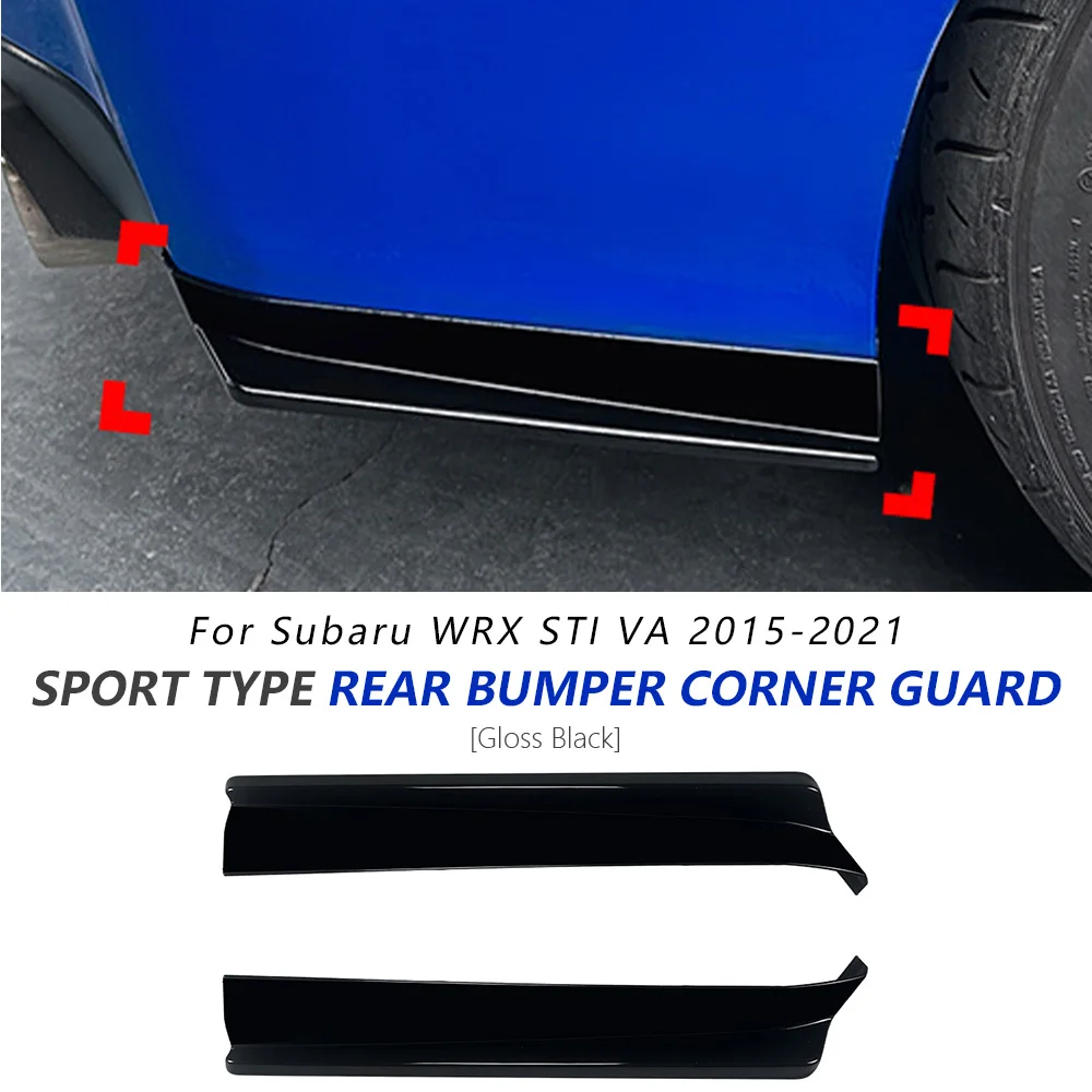 

Rear Bumper Corner Cover For Subaru WRX STI VA 2015-2021 Glossy Black Sport 2PCS Bumper Side Trim Cover Accessoires Car Update