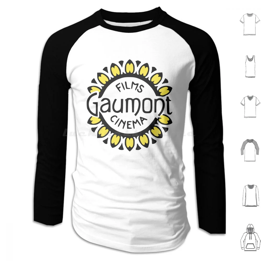 Gaumont 1908 Hoodie cotton Long Sleeve Gaumont Films Cinema 1908 Logo France French Motion Pictures Flower Gaumont Films