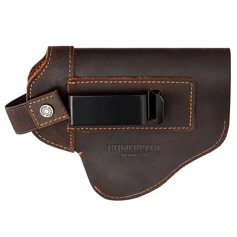 

Hummer Paul Outdoor Tactical Cowhide Case Hidden Invisible Waist Glock Genuine Leather Wooden Cabin Cover