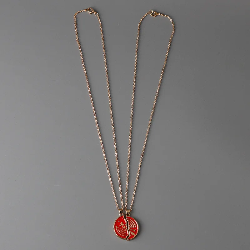 Anime Kamen Rider OOO Necklace Ankh's Broken Taka Core Medal Pendant Necklaces for Women Men Jewelry Gift
