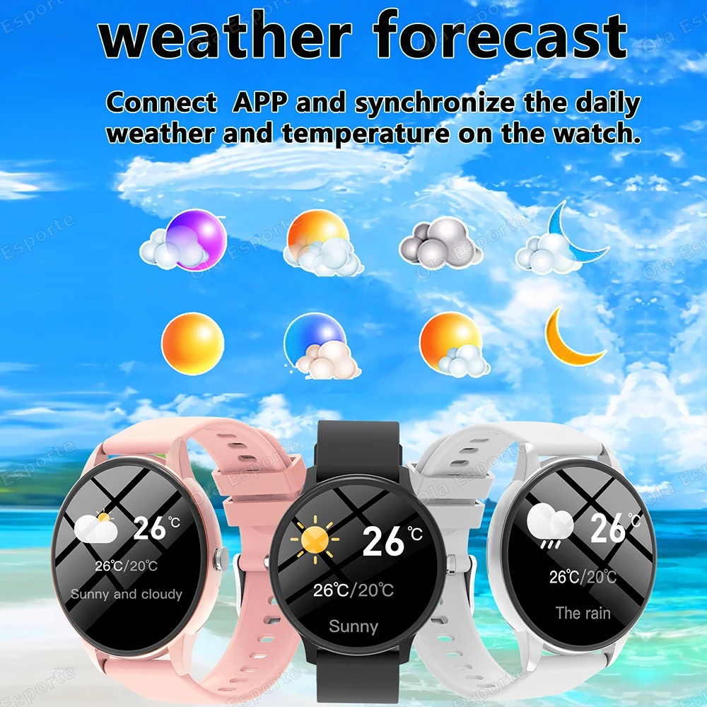 2025 جديد إمرأة SmartWatch بلوتوث دعوة سيدة الساعات الرياضية مقاوم للماء معدل ضربات القلب مراقبة النوم ساعة ذكية النساء الهدايا الحاضر #4