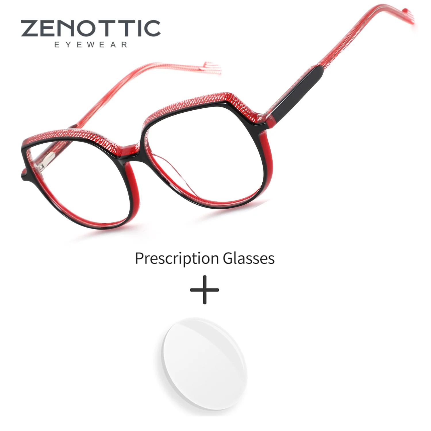 

ZENOTTIC (размер S) Женские ацетатные очки-«кошачий глаз» с прогрессивными линзами «бабочка» и фотохромными линзами для коррекции пресбиопии по медицинскому рецепту