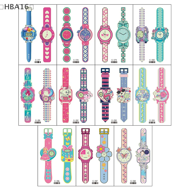 Kinderen tatoeages stickers nachtgloed waterdicht horloge ontwerp overdracht tatoeages voor kinderen festivalfeesten glitters stickers