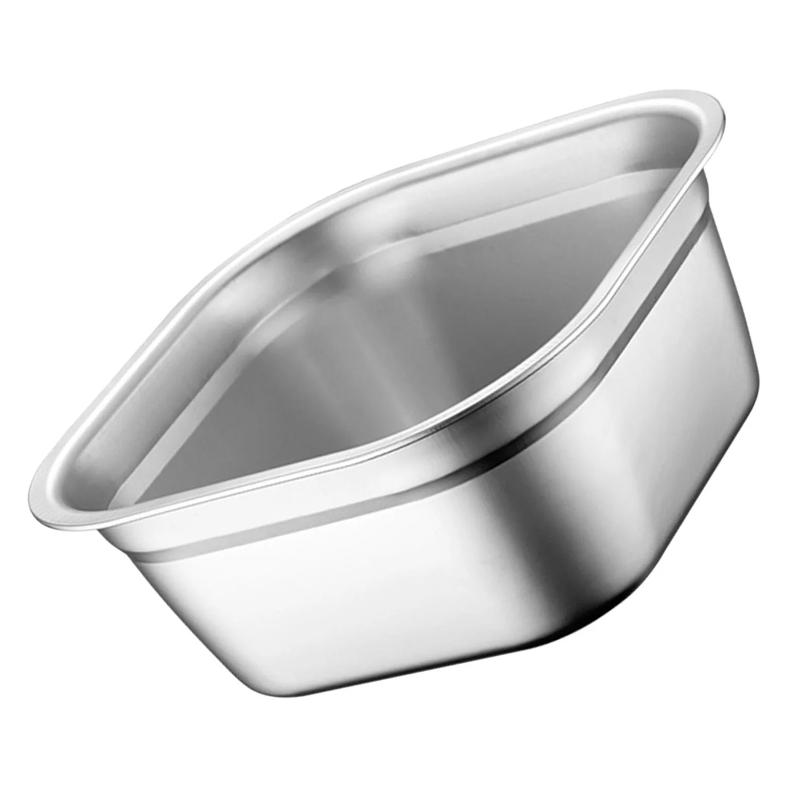 

Stainless Steel Basin 22Cm Flat Bottom Vegetable Washing Mixing Bowl Kitchen Gadget Metal Soup Bowl Buffet Food Tray Sturdy