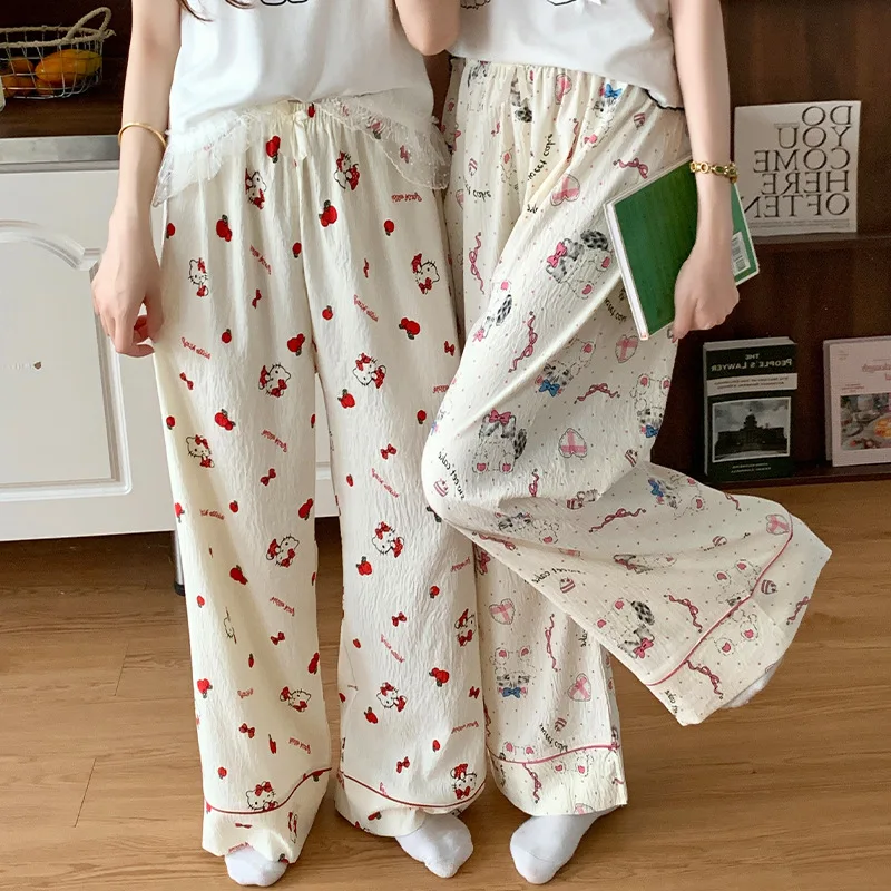 

Womens Pajama Pants Cloud Cotton Loose Lounge Pants Long Sleepwear Outfit Wearable Outside