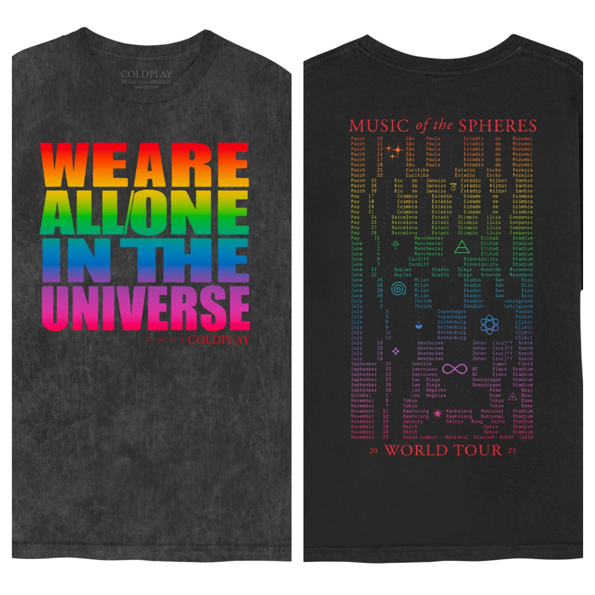 Coldplay Alien Radio Retro Space Graphic T-Shirt – Vintage Radio Theme & Band Lyric Print Cotton Apparel for Coldplay Fans