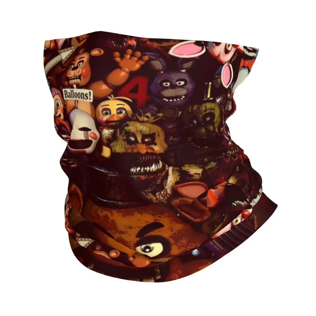 

Custom Anime Fives Nights At Freddyss Bandana Neck Gaiter Windproof Face Scarf Cover Women Men Game Headband Tube Balaclava
