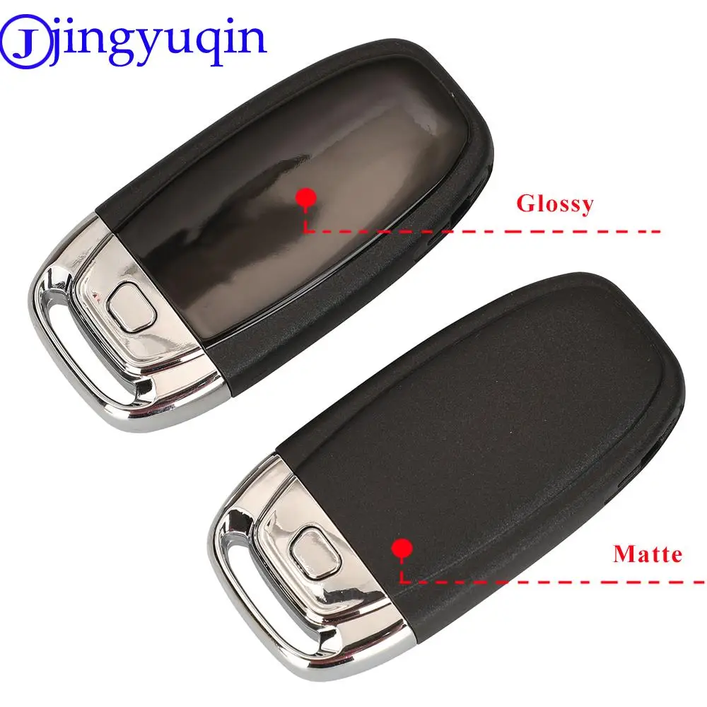 Jingyuqin 스마트 원격 자동차 키 쉘 커버 케이스 포브, 아우디 A4L A6L Q5 A5 754C / 754G 블레이드 포함, 3 버튼