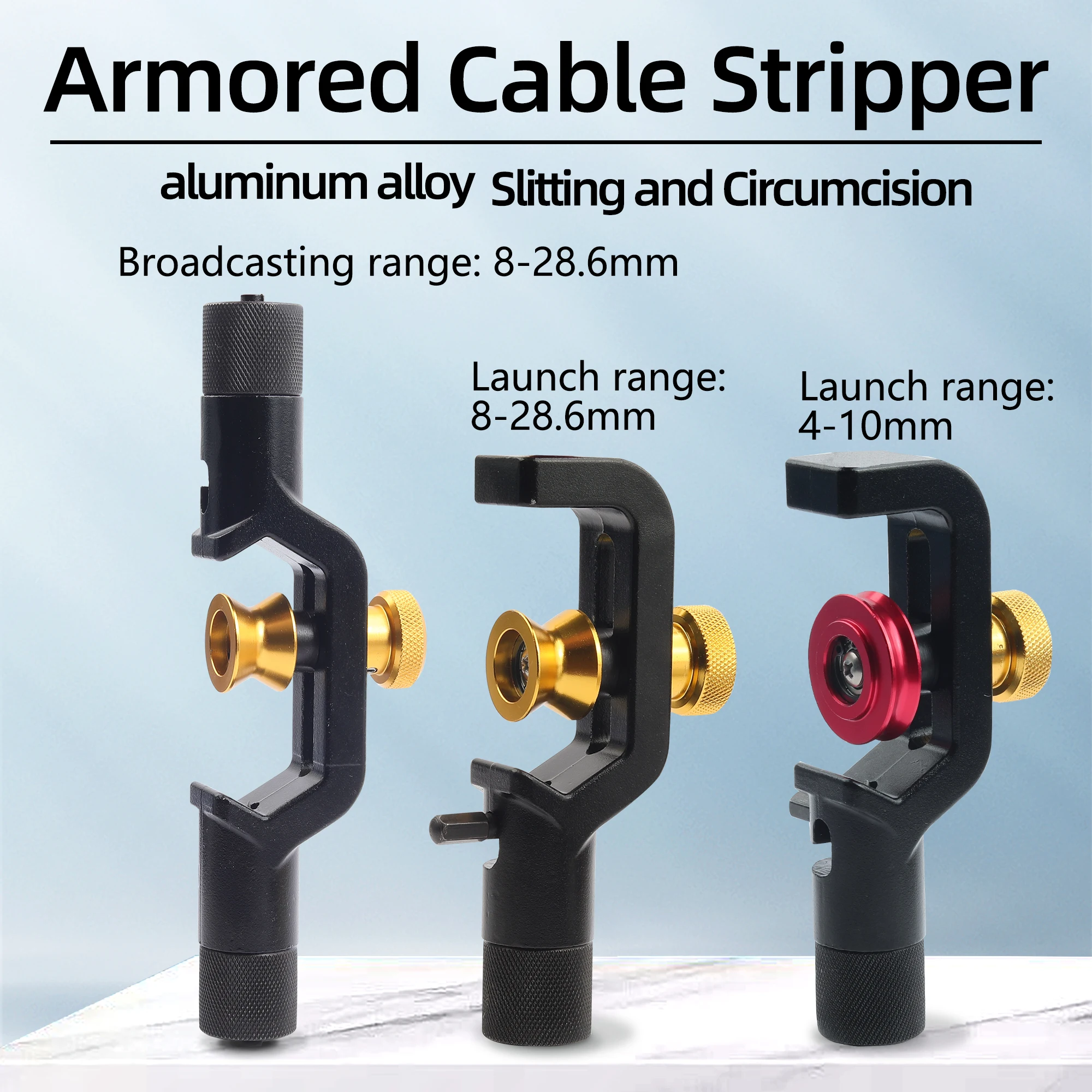 

FTTH Transverse Armoured Cable Stripping Knife 4-10mm Fiber Optic Cable Stripper Armored Fiber Cable Slitter