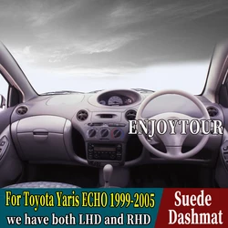 Car-styling Suede Leather Dashmat Dashboard Cover Dash Mat Accessories Carpet For Toyota Yaris ECHO 1999- 2005 2004 2003 2002