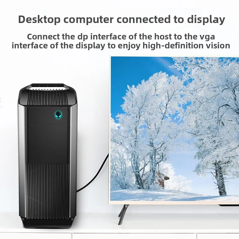 Active DP To VGA Converter, Support 1080P@60Hz, PC Monitor Projector TV, Plug and Play, Best Seller
