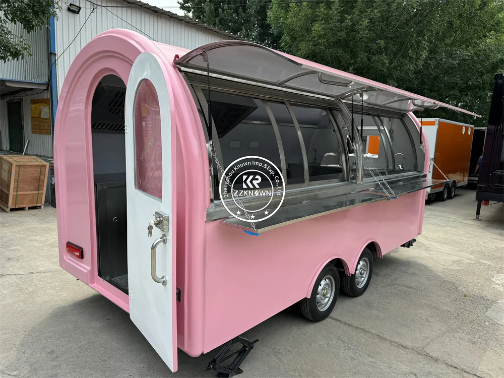 Concession Food Truck Trailer Ice Cream Kiosk Fully Equipped Coffee Snack Shop Store Bbq Restaurant Mobile Kitchen  Food Truck