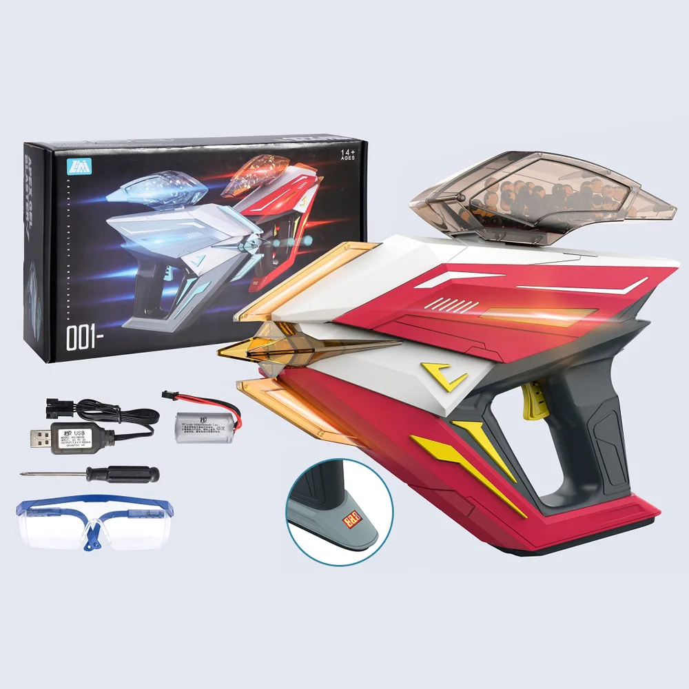 Blaster de bola gel elétrico arma espacial, jogos de tiro ao ar livre, brinquedo automático com 10.000 esferas ecológicas, novo